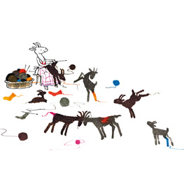 Abbildung1 Schneewittchen strickt ein Monster