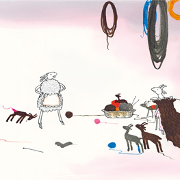 Abbildung2 Schneewittchen strickt ein Monster