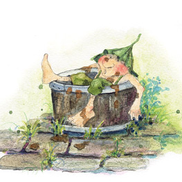 Abbildung2 Giesbert in der Regentonne