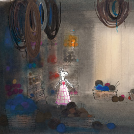 Abbildung4 Schneewittchen strickt ein Monster