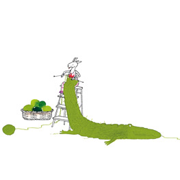 Abbildung5 Schneewittchen strickt ein Monster