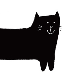 Abbildung5 Schwarzer Kater, Weiße Katze